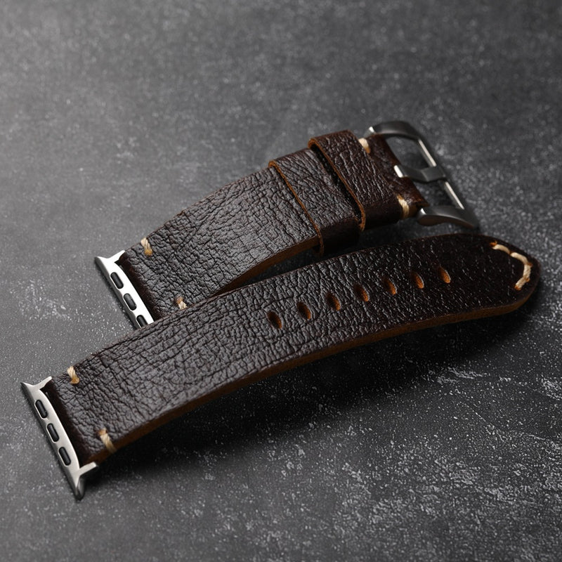 Vintage Horween Leather Band.