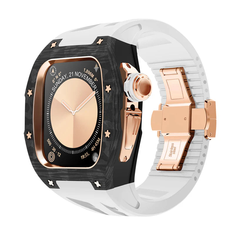 RM7013 Carbon Fiber Case Retrofit Kit For Apple Watch S10.