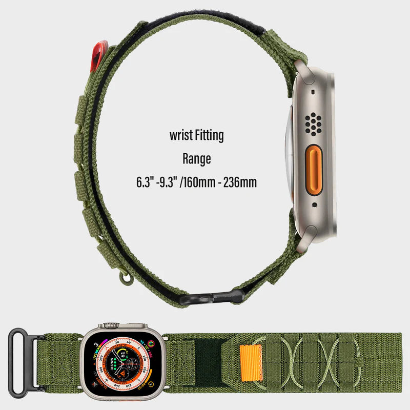 Nylon Canvas Loop Velcro Strap For Apple Watch.