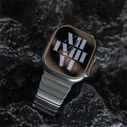 Stainless Steel Butterfly Buckle Band For Apple Watch.
