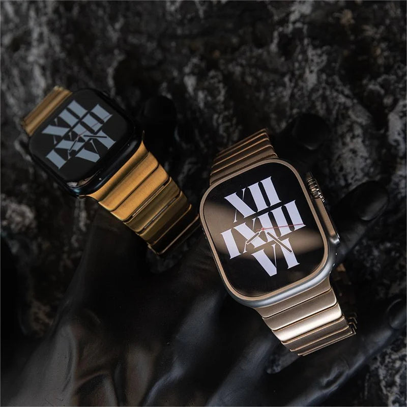 Stainless Steel Butterfly Buckle Band For Apple Watch