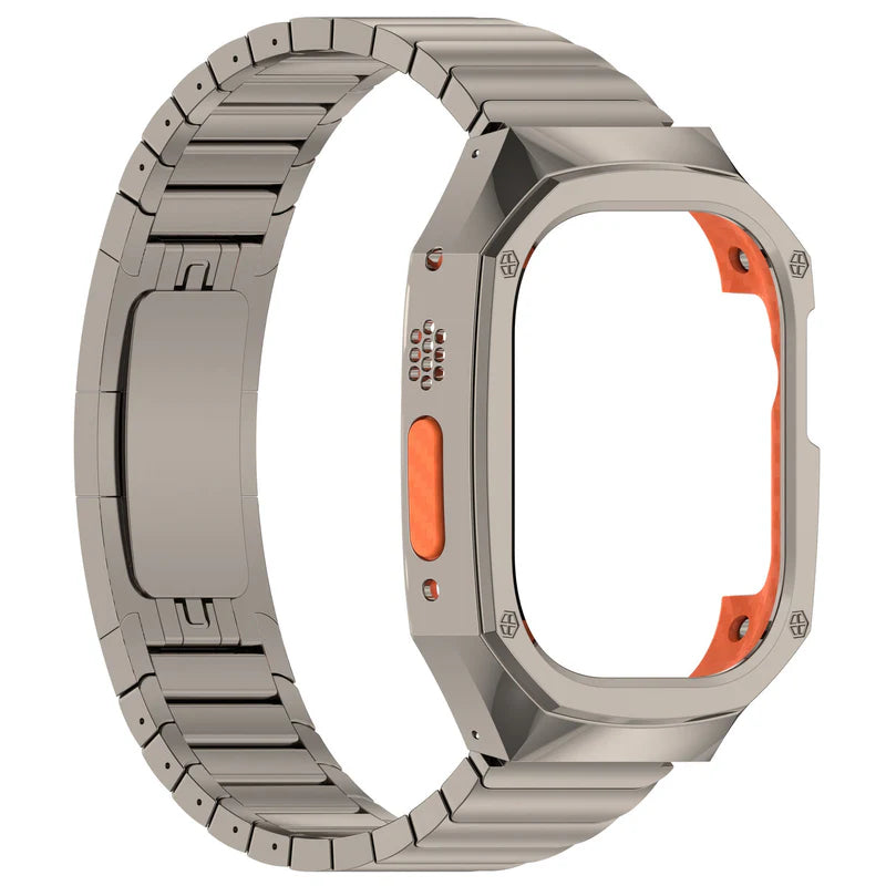 Stainless Steel Band With Case For Apple Watch Ultra.