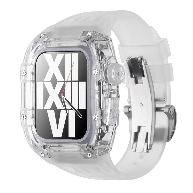 RM V30 Glacier Series Fluoroelastomer Band And Case Retrofit Kit For Apple Watch