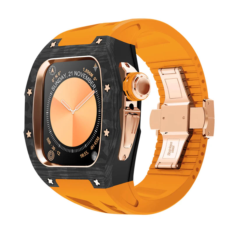 RM7013 Carbon Fiber Case Retrofit Kit For Apple Watch S10.