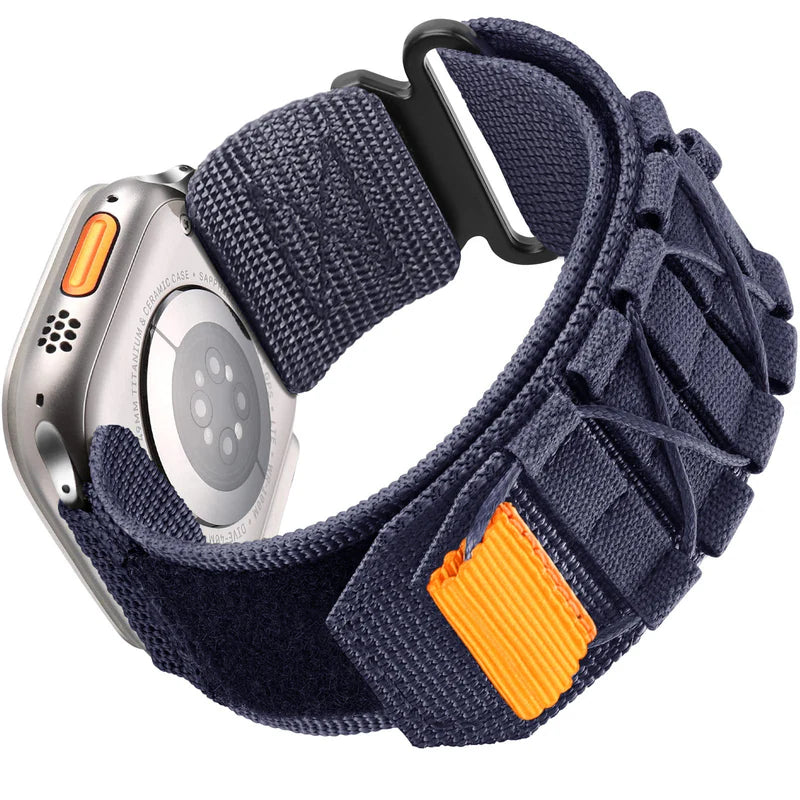 Nylon Canvas Loop Velcro Strap For Apple Watch.
