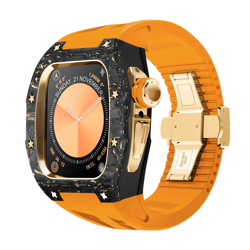RM7013 Carbon Fiber Case Retrofit Kit For Apple Watch S10.