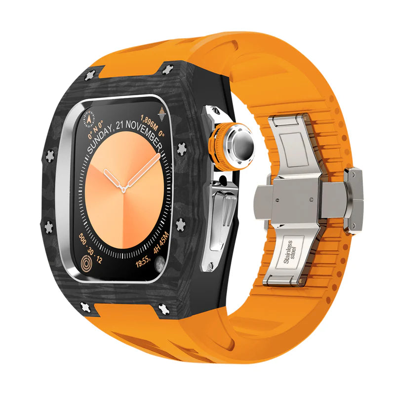RM7013 Carbon Fiber Case Retrofit Kit For Apple Watch S10.