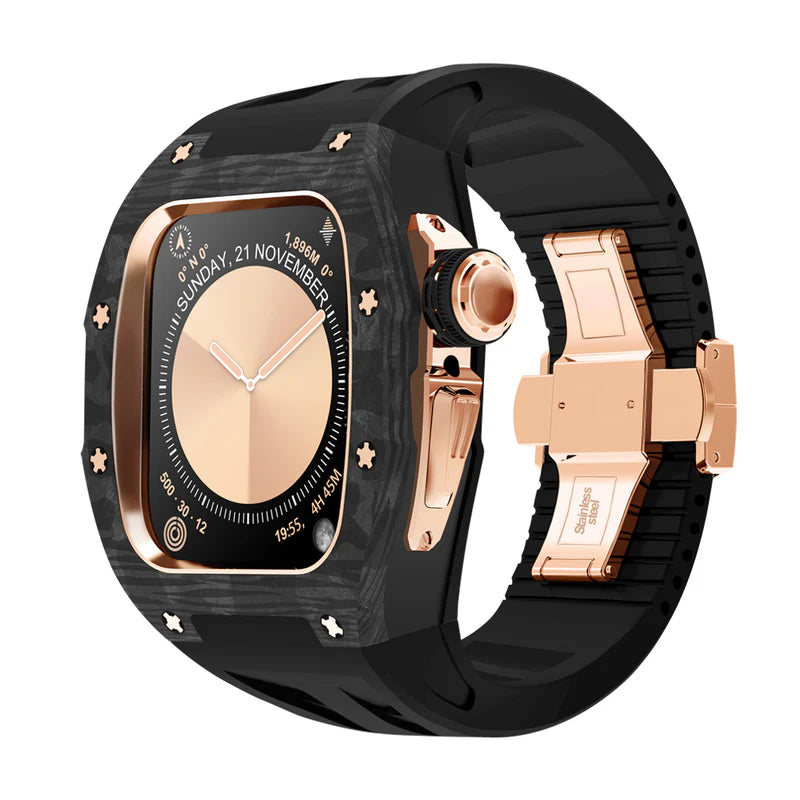 RM7013 Carbon Fiber Case Retrofit Kit For Apple Watch S10.