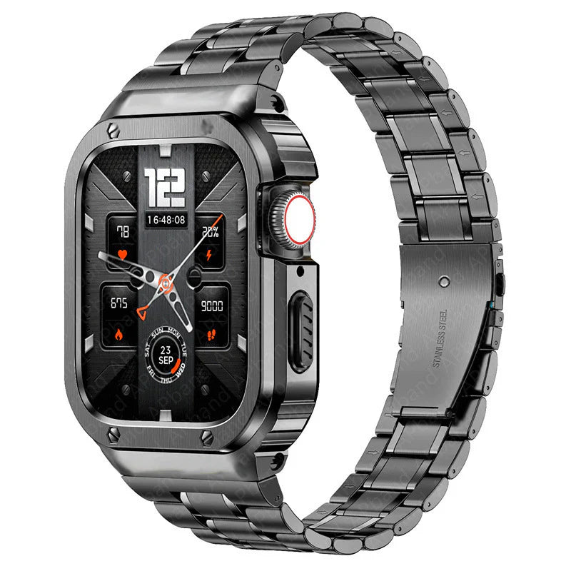 Stainless Steel Band With Case For Apple Watch.