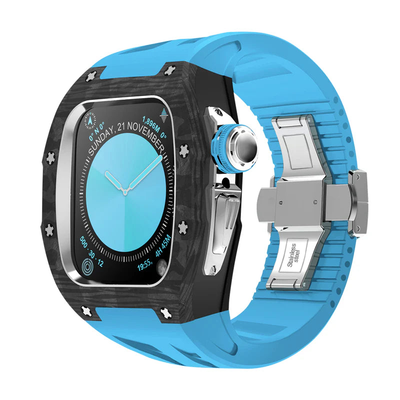 RM7013 Carbon Fiber Case Retrofit Kit For Apple Watch S10.