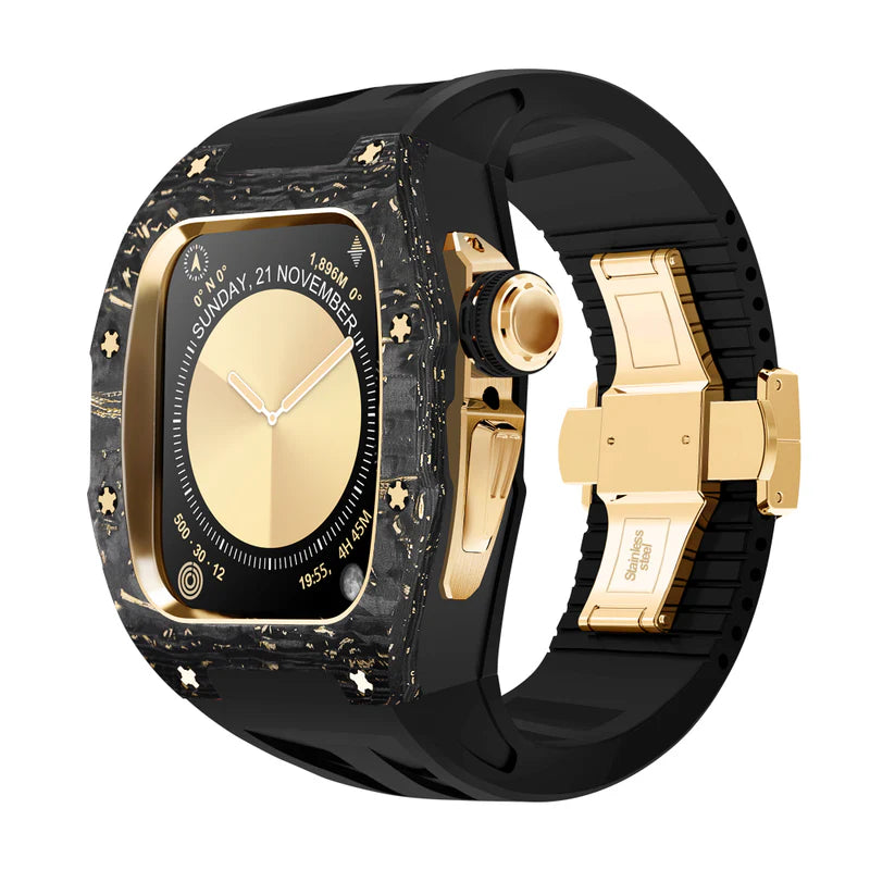 RM7013 Carbon Fiber Case Retrofit Kit For Apple Watch S10.