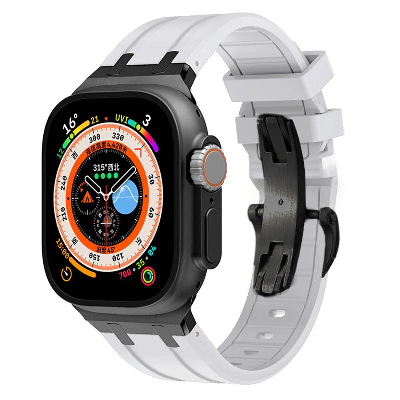 NEW AP Thick Silicone Band With Titanium Adapter For Apple Watch.