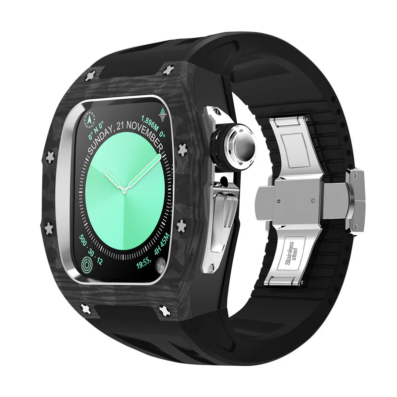 RM7013 Carbon Fiber Case Retrofit Kit For Apple Watch S10.