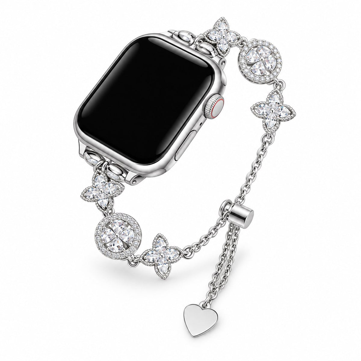 Crystal Flower Charm Bracelet Band for Apple Watch