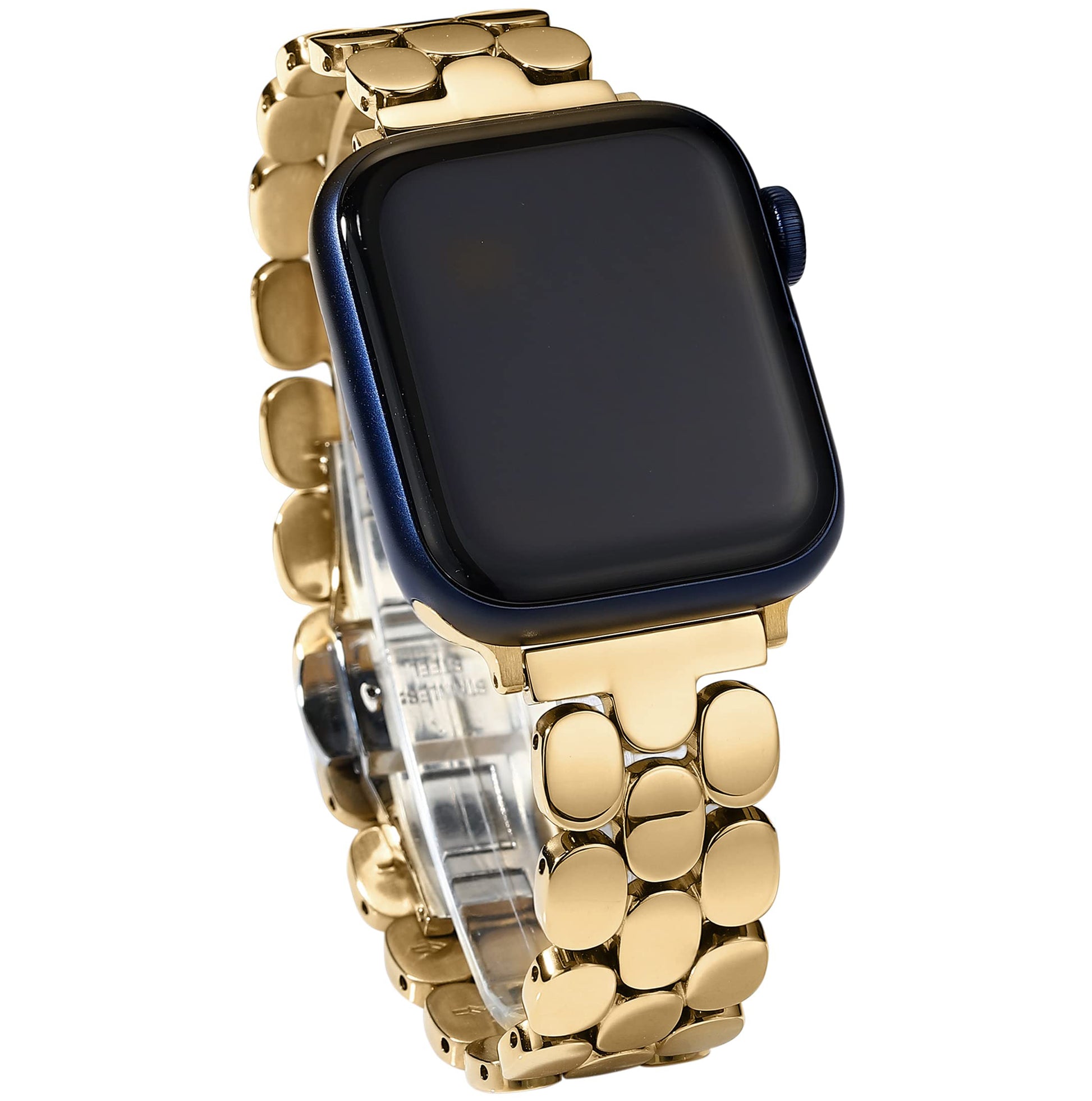 Cute Dot Triple-Bead Stainless Steel Band for Apple Watch.