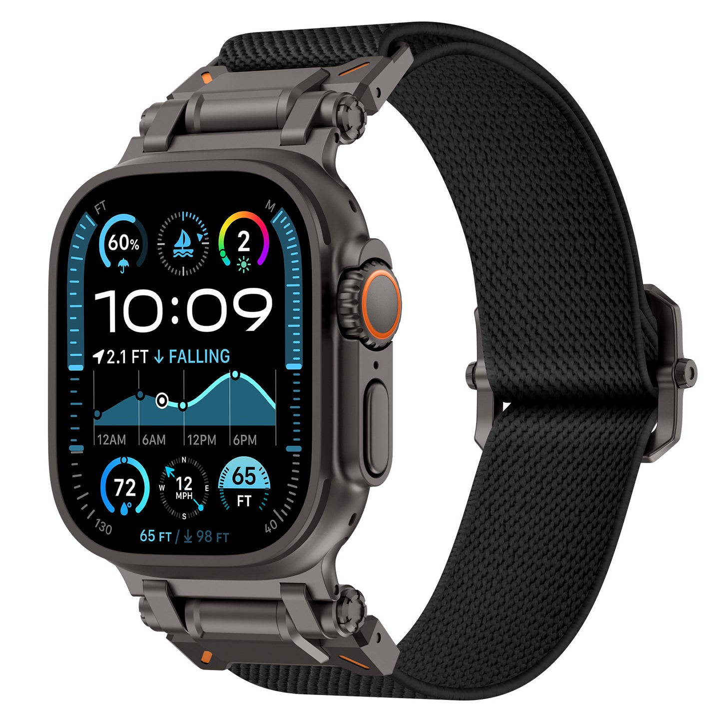 Explorer Style Nylon Band with Metal Connectors for Apple Watch