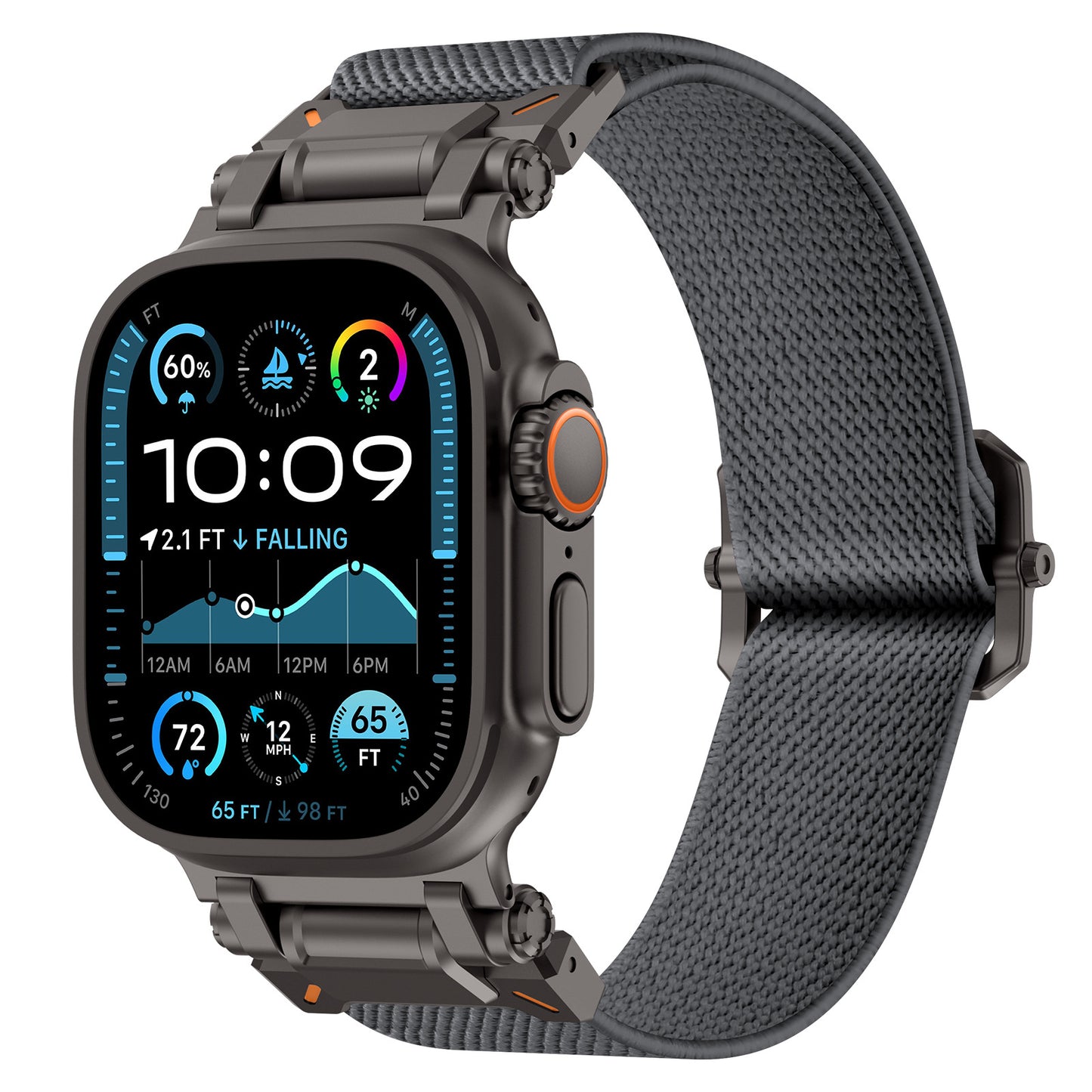 Explorer Style Nylon Band with Metal Connectors for Apple Watch