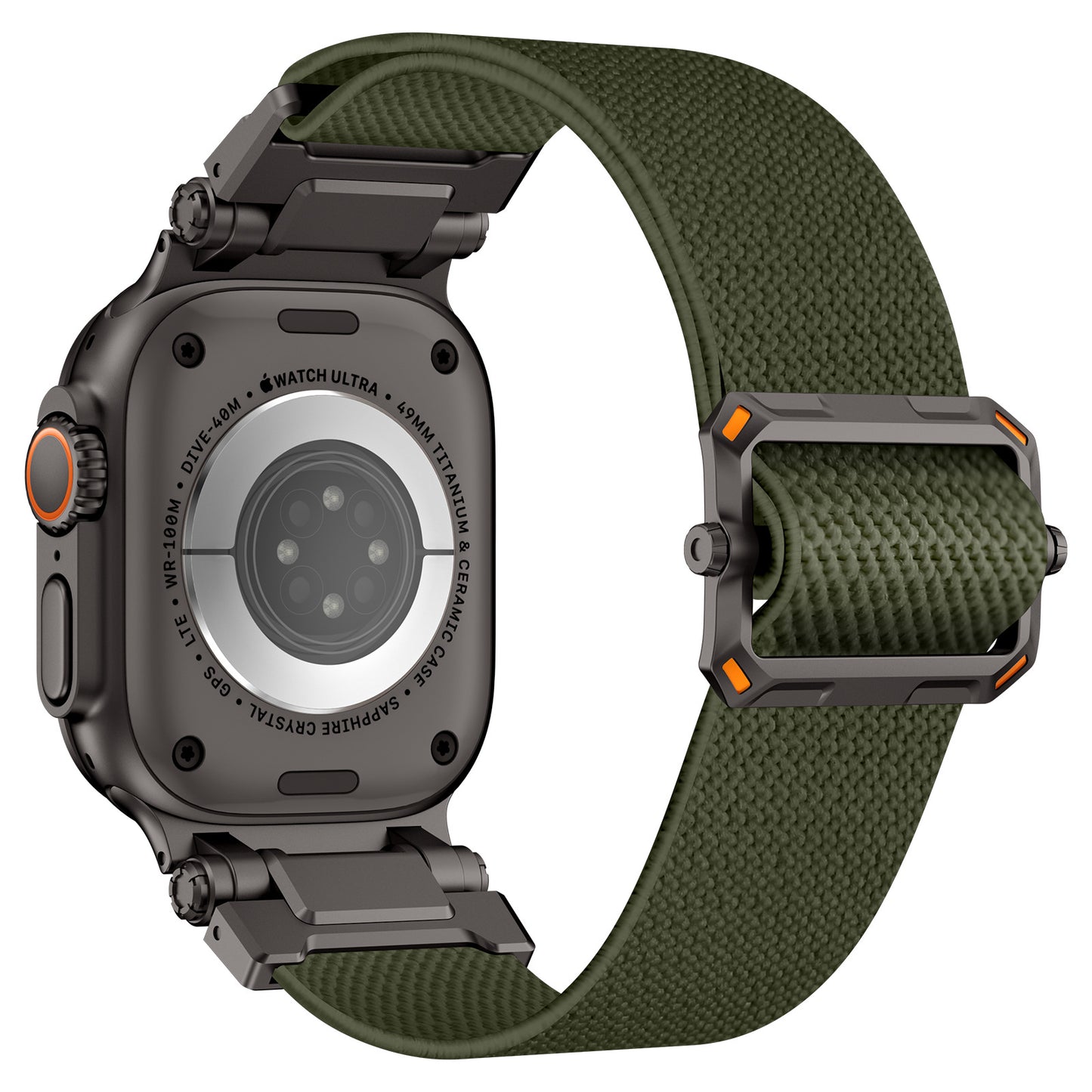 Explorer Style Nylon Band with Metal Connectors for Apple Watch
