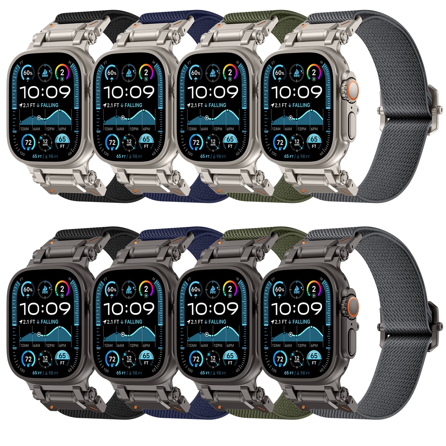 Explorer Style Nylon Band with Metal Connectors for Apple Watch