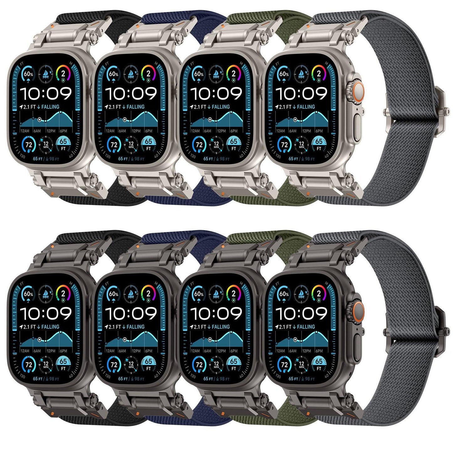 Explorer Style Nylon Band with Metal Connectors for Apple Watch