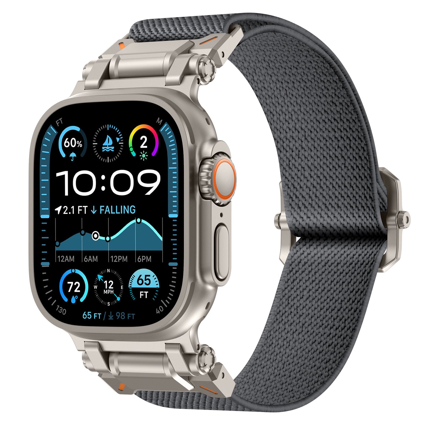 Explorer Style Nylon Band with Metal Connectors for Apple Watch