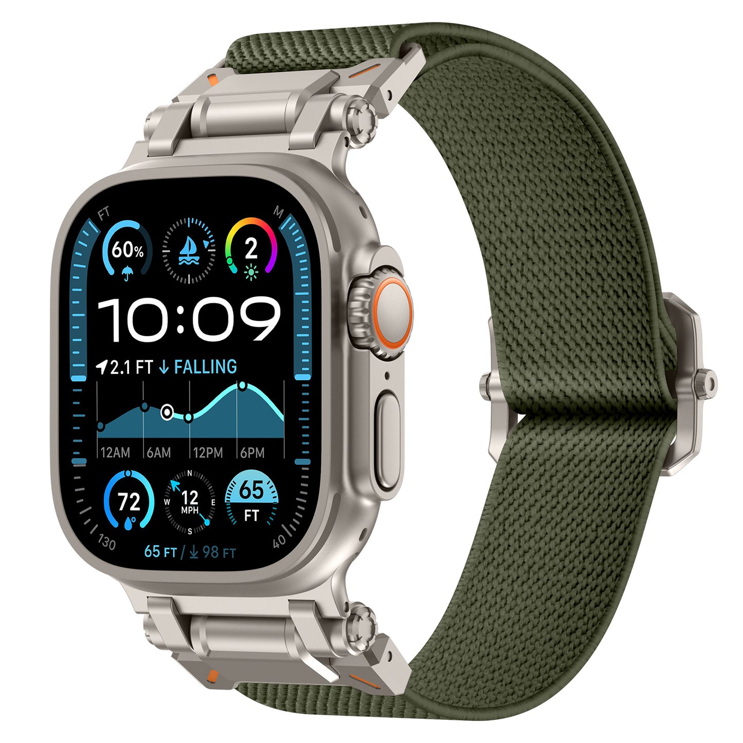 Explorer Style Nylon Band with Metal Connectors for Apple Watch