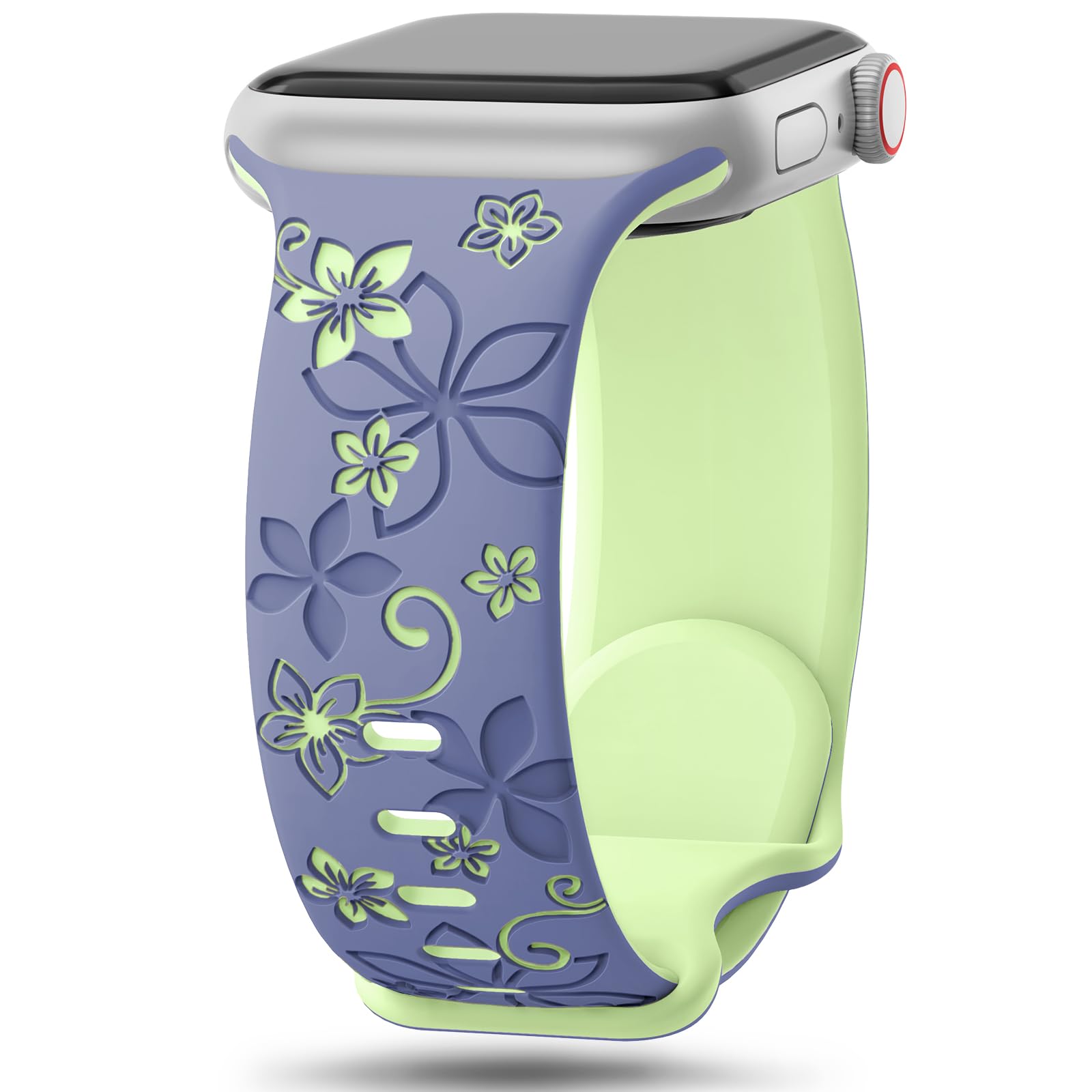 Floral Engraved Band for Apple Watch.