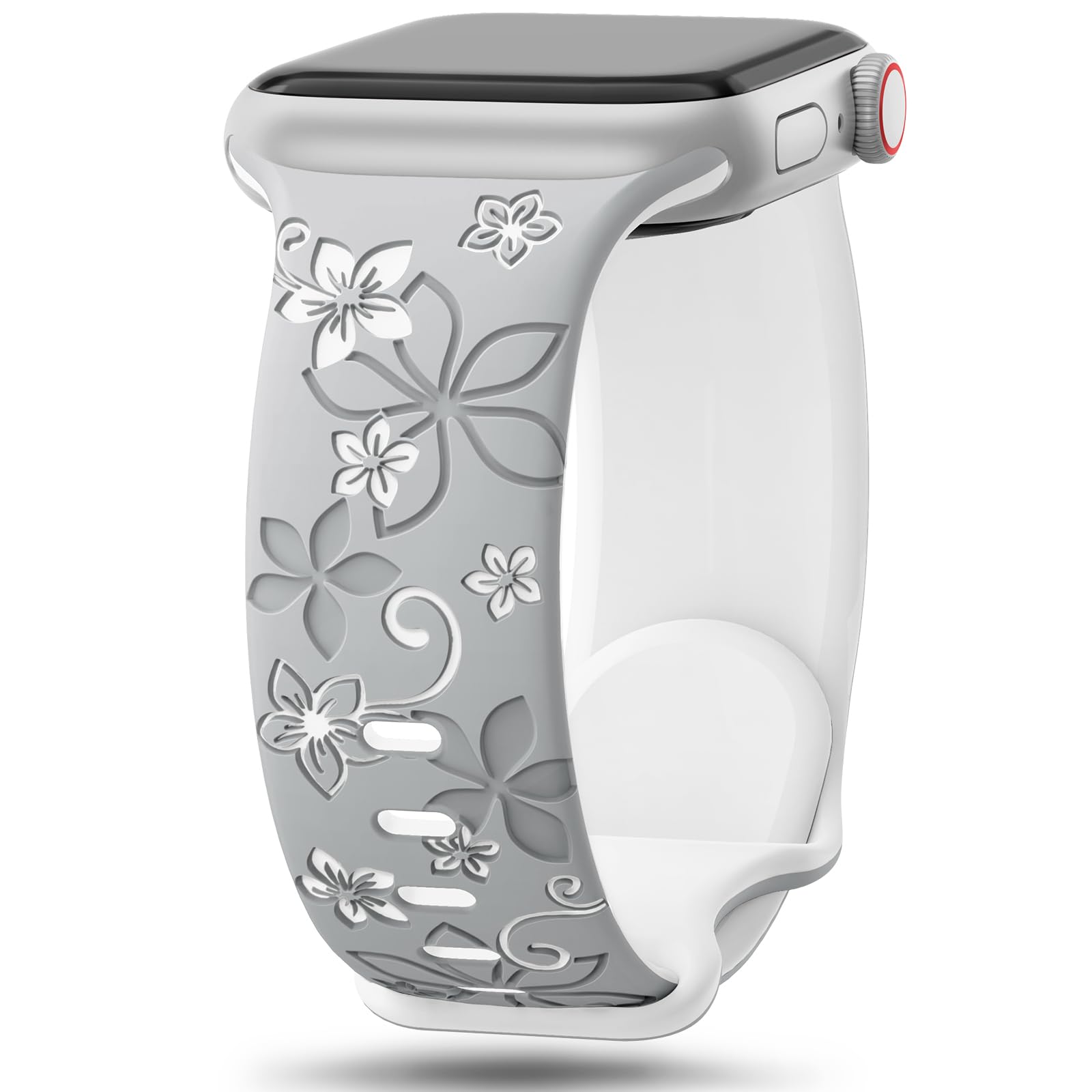 Floral Engraved Band for Apple Watch.