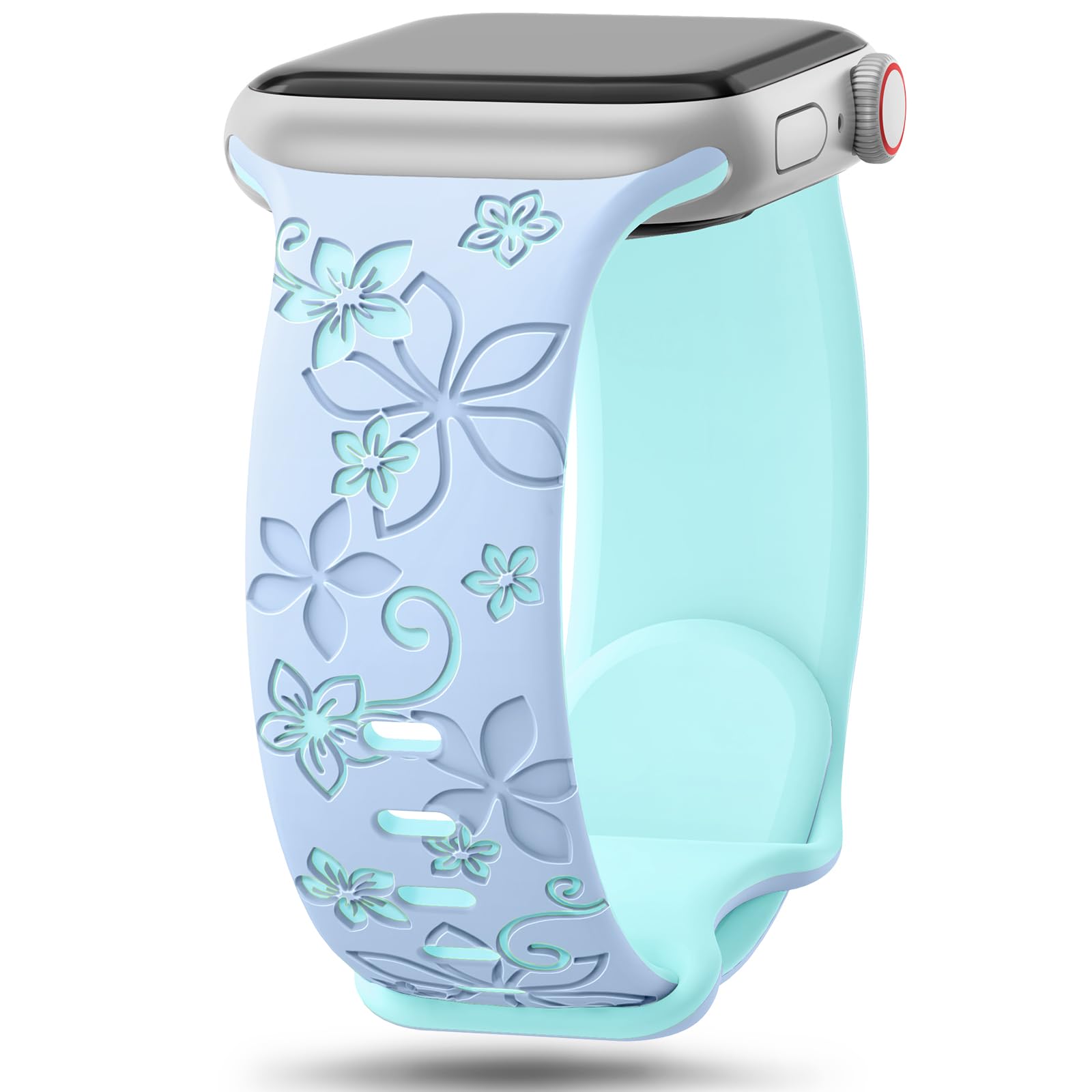 Floral Engraved Band for Apple Watch.