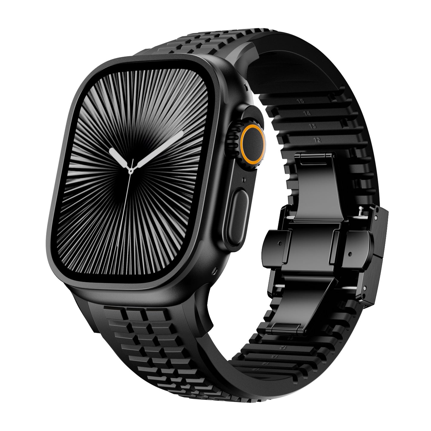 Fluoro Rubber Butterfly Clasp Strap for Apple Watch