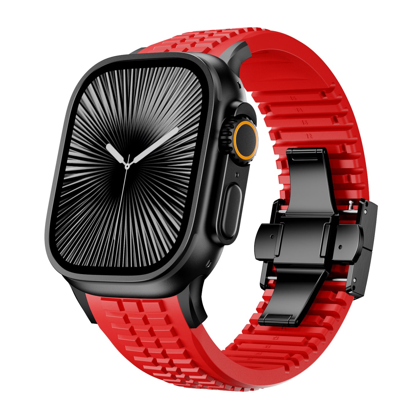 Fluoro Rubber Butterfly Clasp Strap for Apple Watch