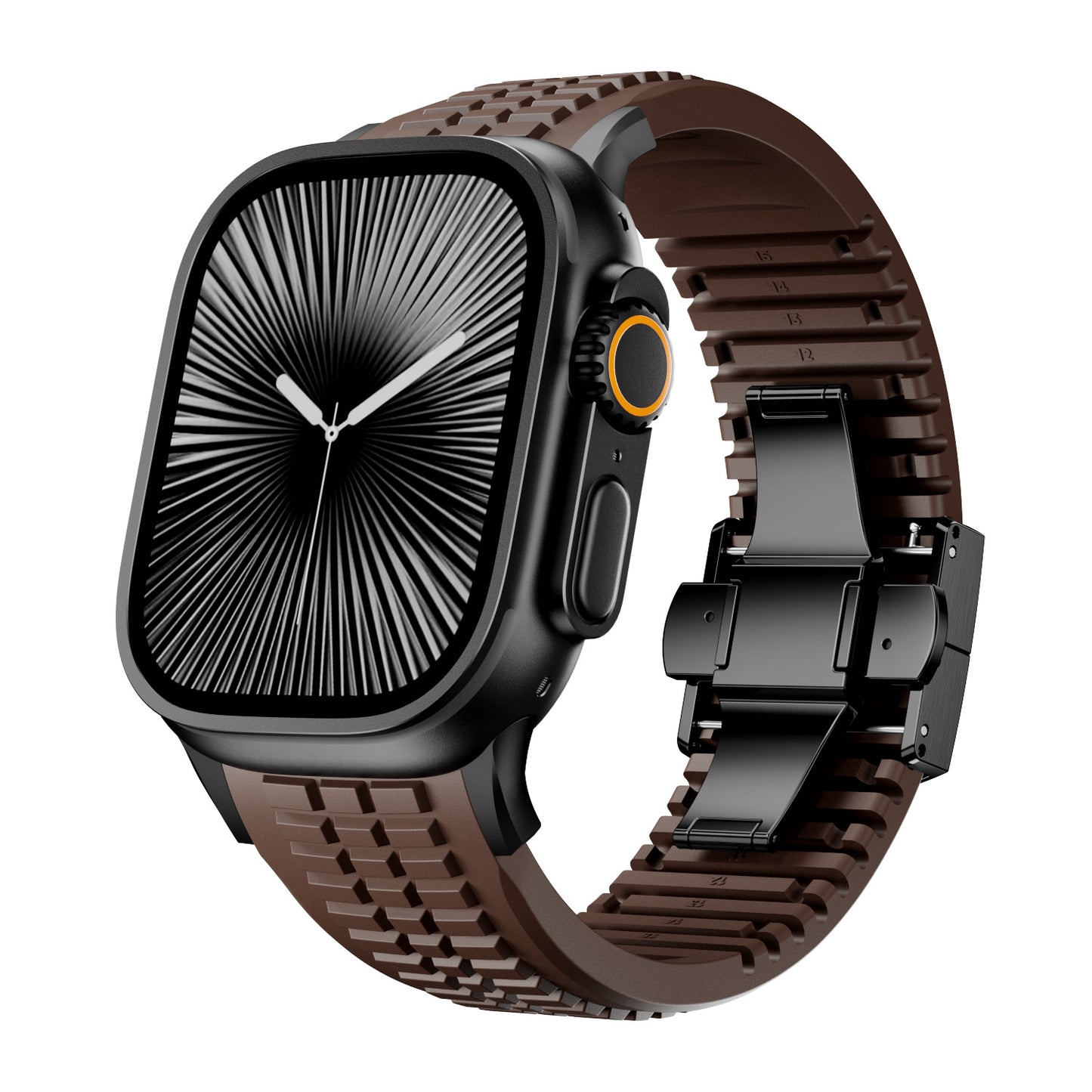 Fluoro Rubber Butterfly Clasp Strap for Apple Watch