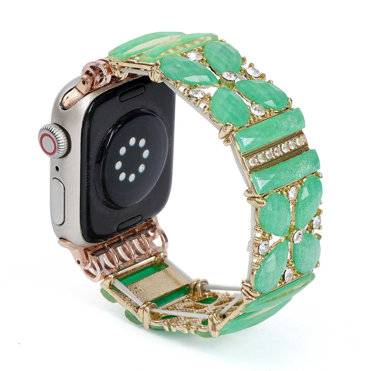 Green Crystal Leaf Bracelet Band for Apple Watch