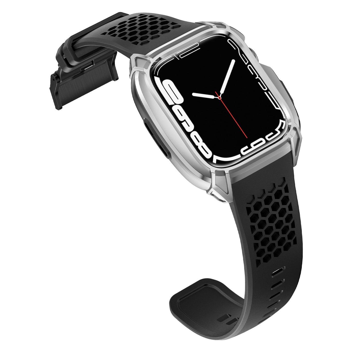 Honeycomb Ventilated TPU Band with Stainless Steel Armor Case