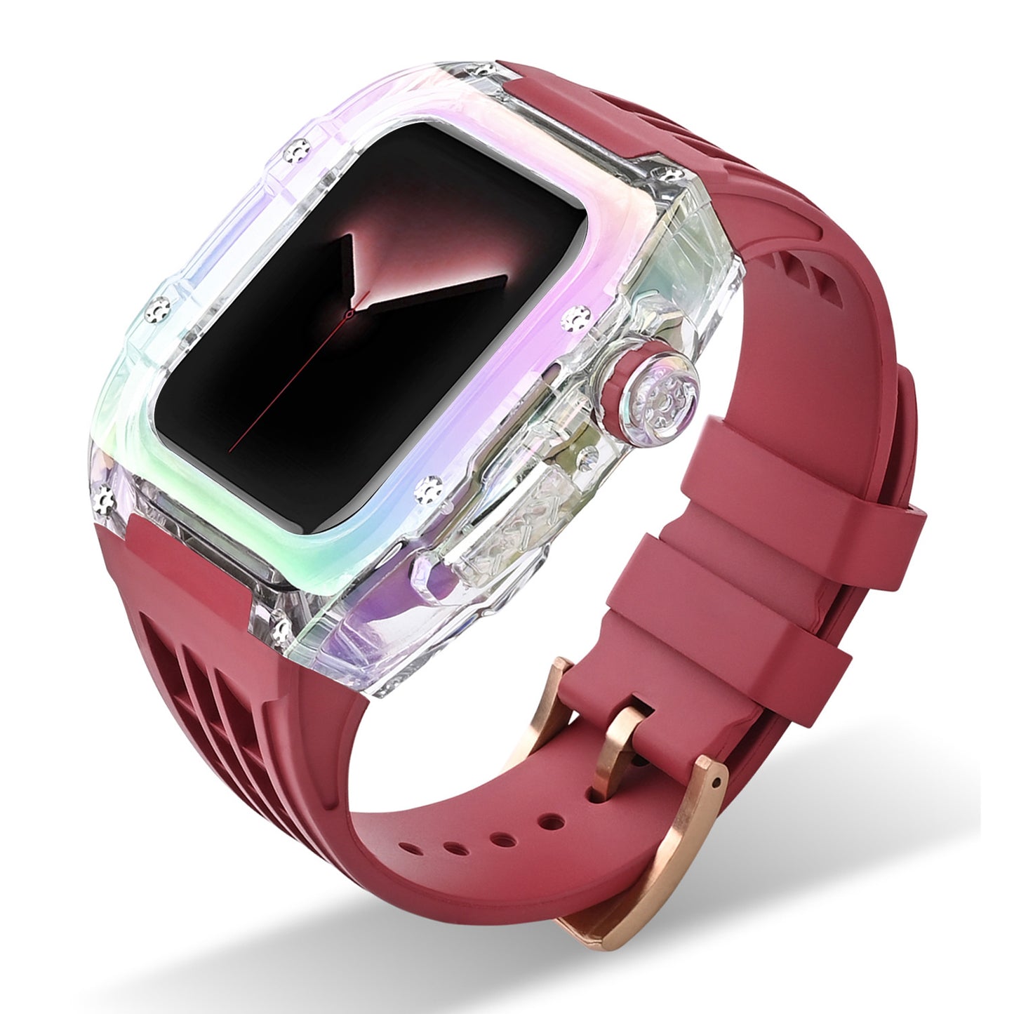 Iridescent Fluoro Rubber Case Band for Apple Watch