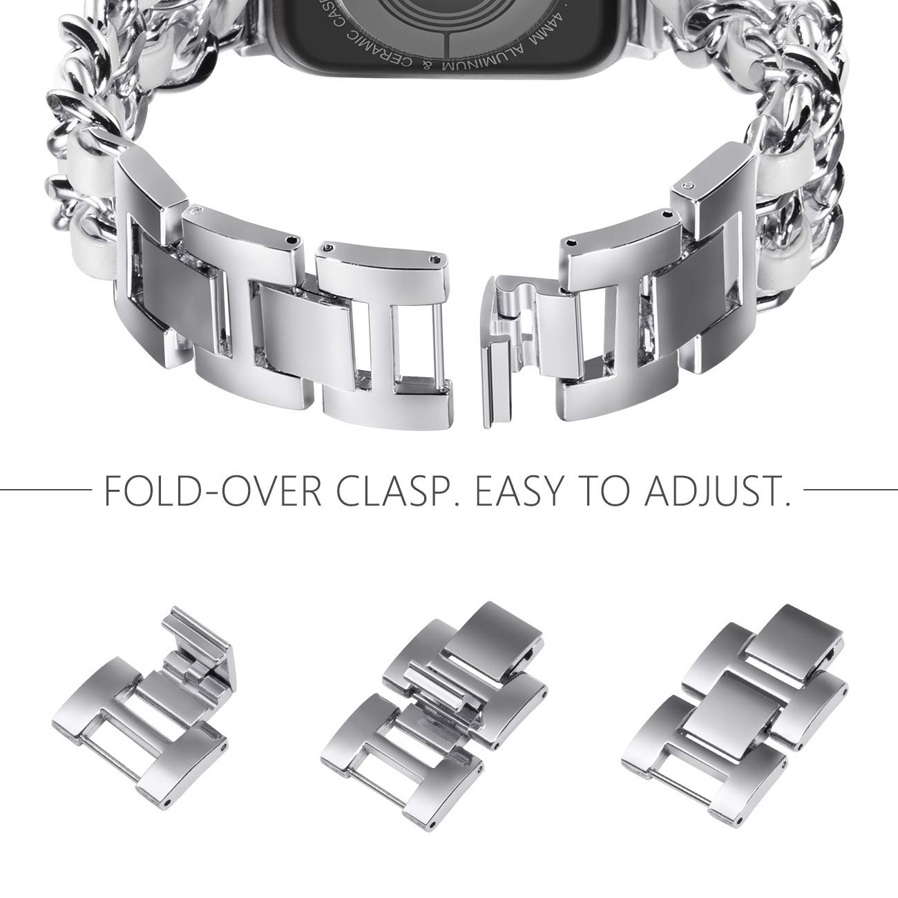 Jewelry Link Bracelet Compatible with Apple Watch.