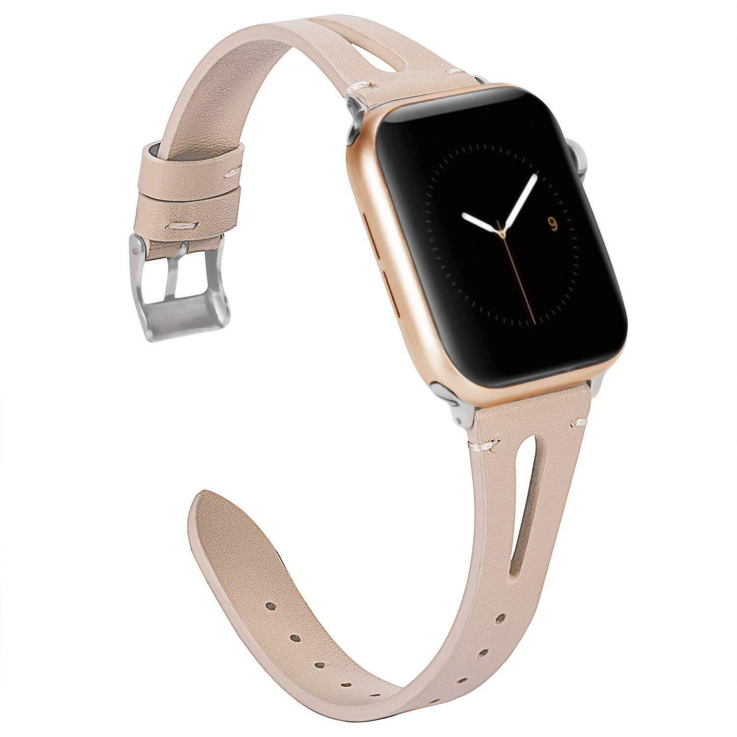 Leather Cutout Band for Women Compatible with Apple Watch.