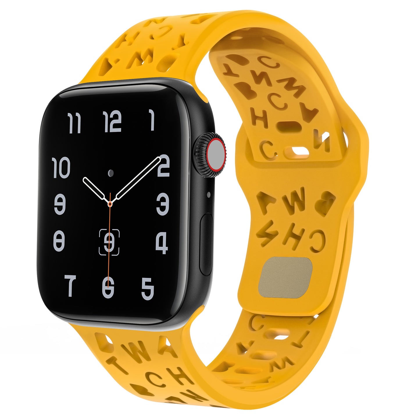 Letter Cutout Silicone Band for Apple Watch