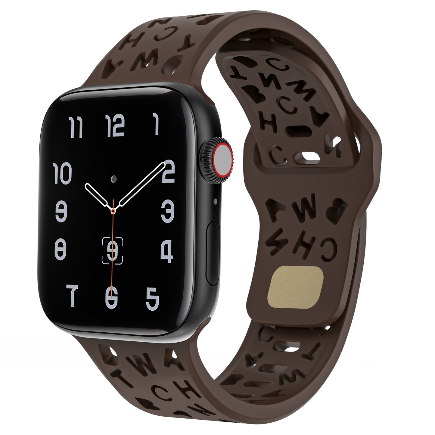 Letter Cutout Silicone Band for Apple Watch