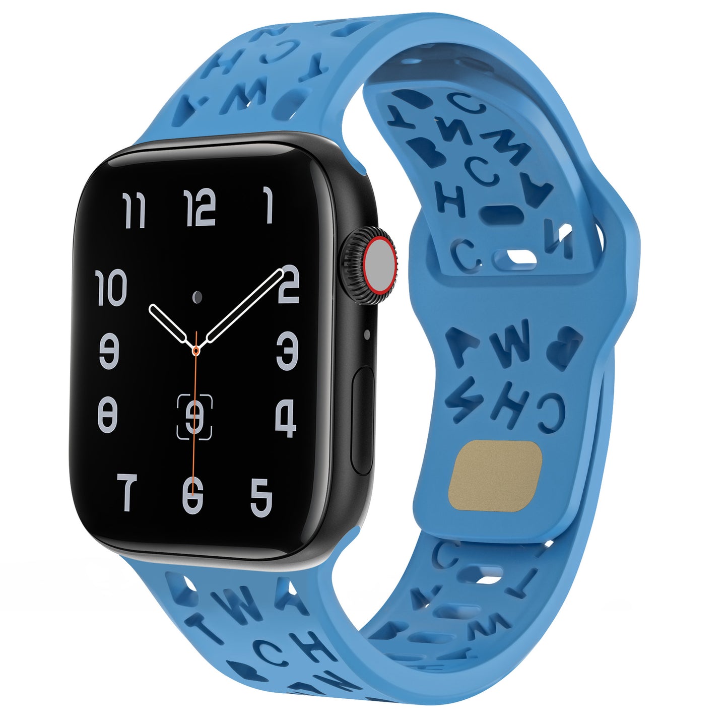 Letter Cutout Silicone Band for Apple Watch
