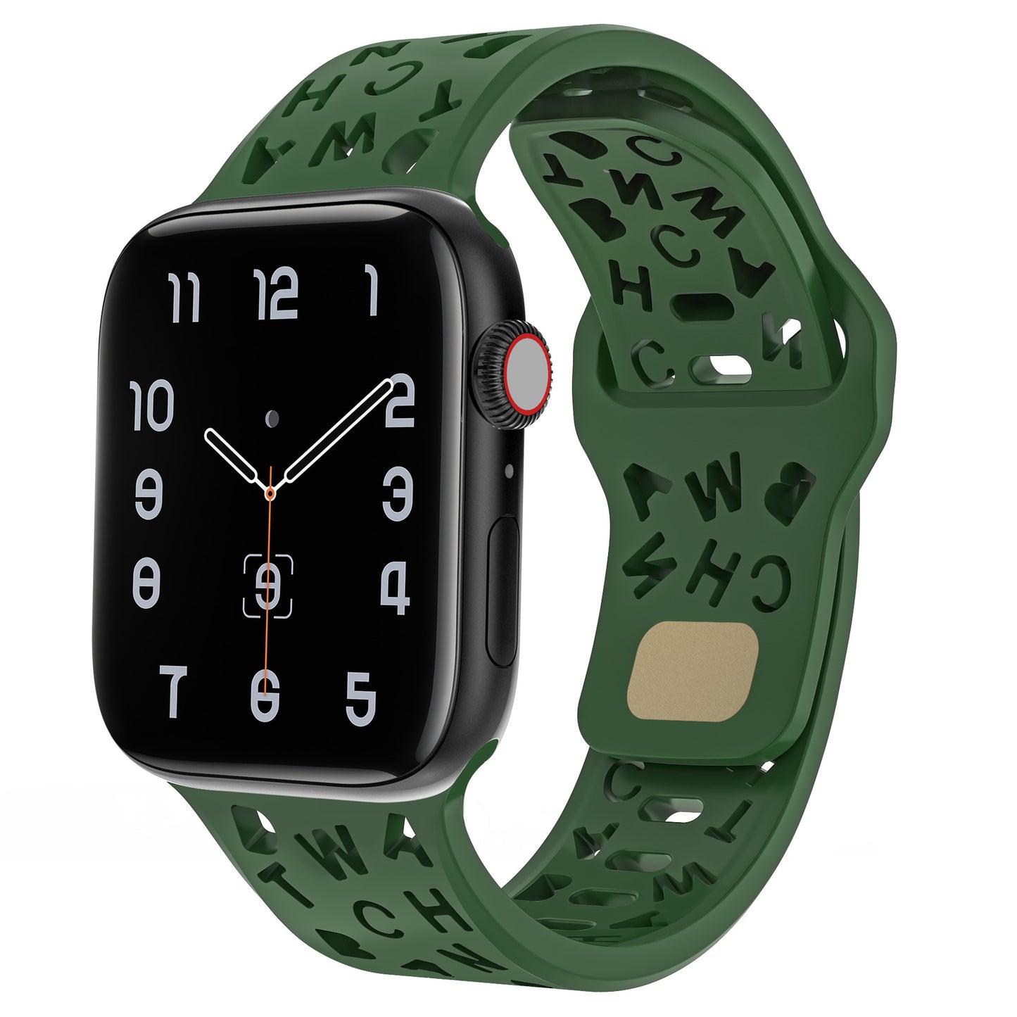 Letter Cutout Silicone Band for Apple Watch