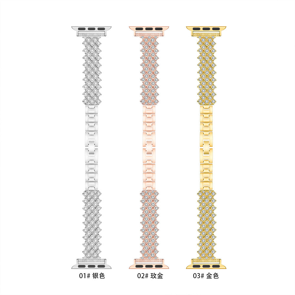 Luxury Crystal Link Band for Apple Watch – Elegant Jewelry Bracelet Strap
