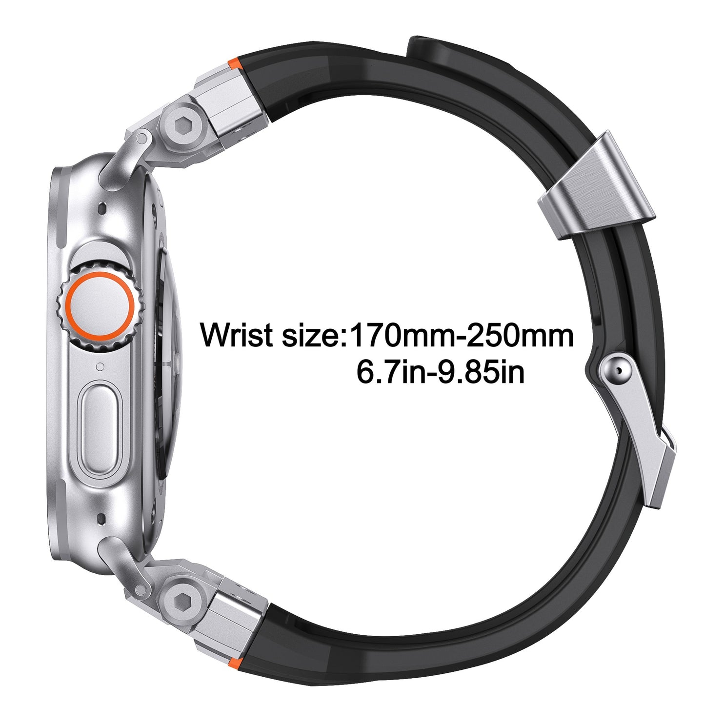 Mecha Armor TPU Band for Apple Watch Industrial Metal Style.