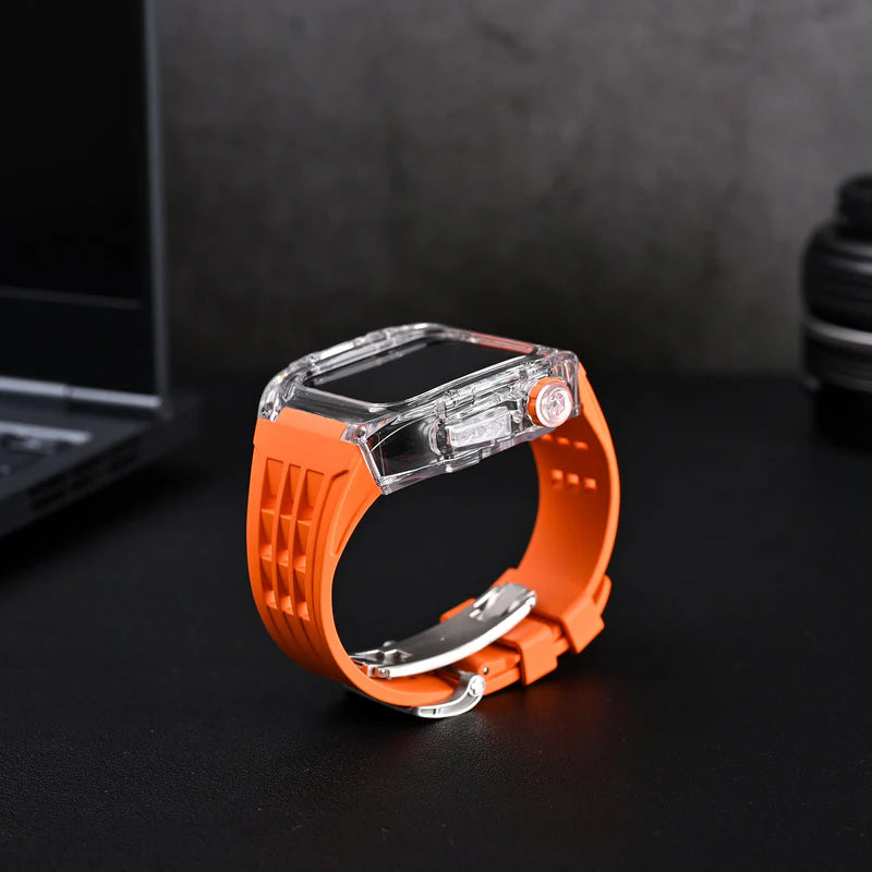 RM V30 Glacier Series Fluoroelastomer Band And Case Retrofit Kit For Apple Watch.