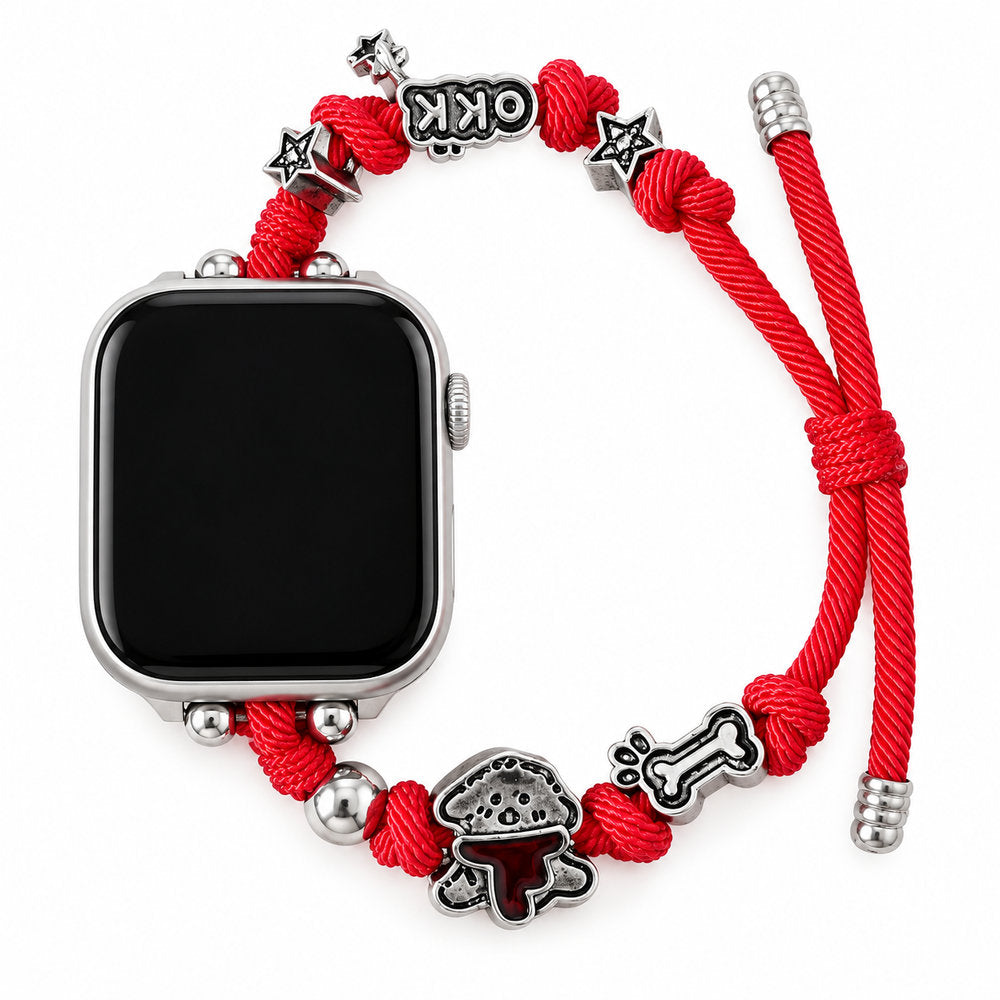 Puppy Charm Braided Cord Band for Apple Watch