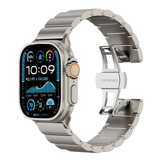 Pure Titanium Bamboo-Link Band for Apple Watch