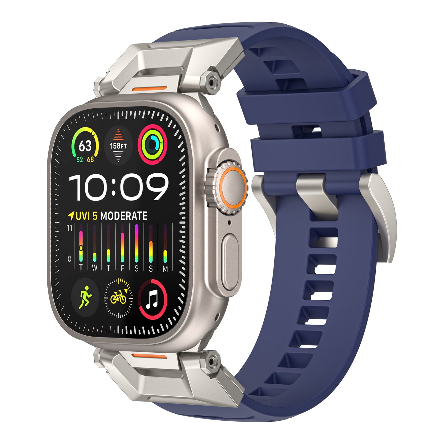 Rugged Fluoroelastomer Band for Apple Watch