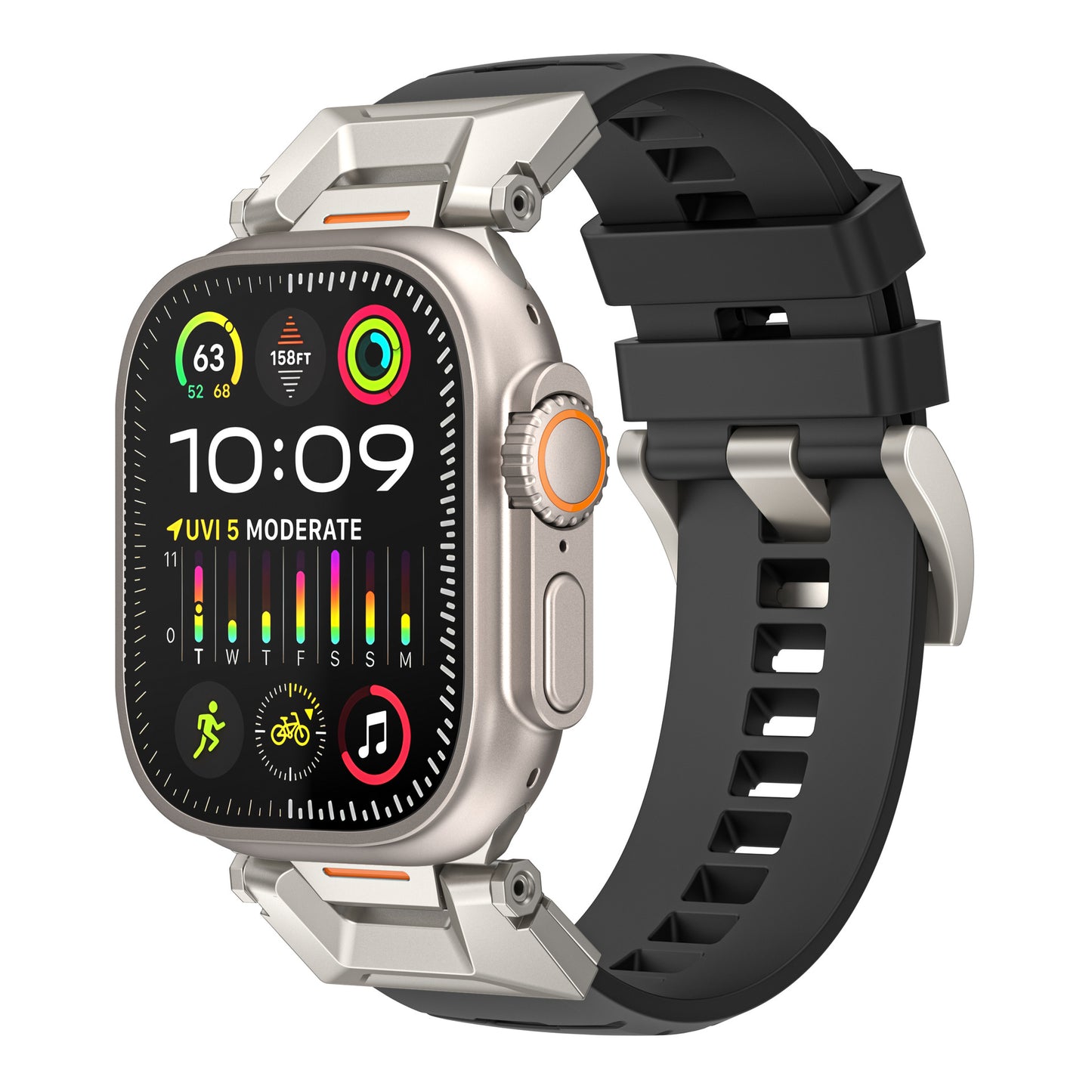 Rugged Fluoroelastomer Band for Apple Watch