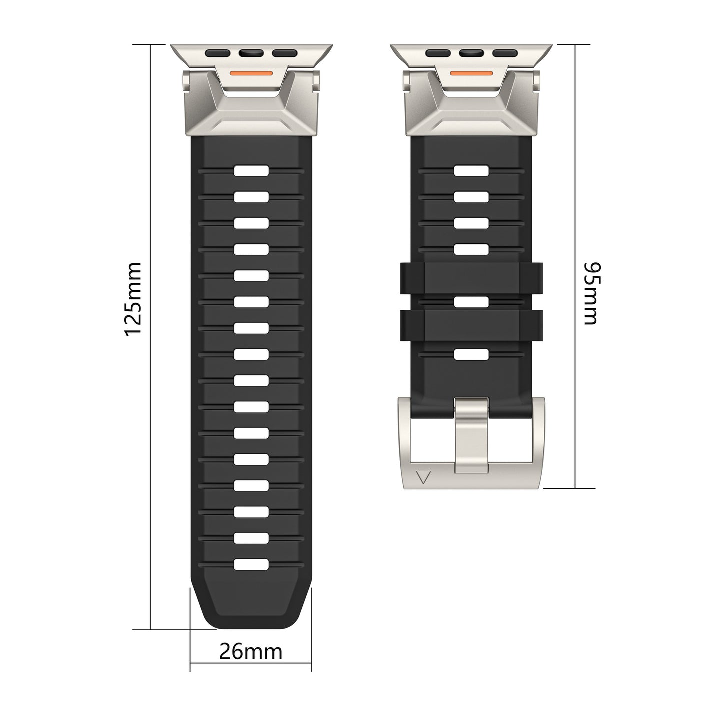 Rugged Fluoroelastomer Band for Apple Watch