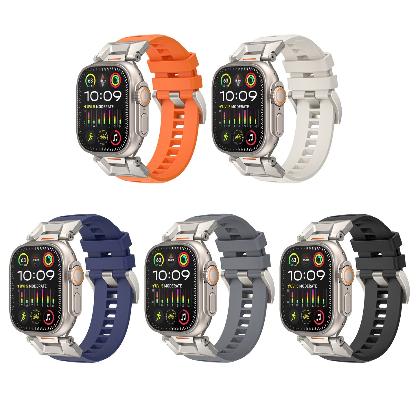 Rugged Fluoroelastomer Band for Apple Watch